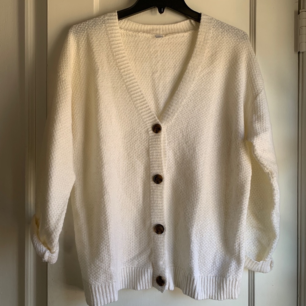 Cozy white cardigan